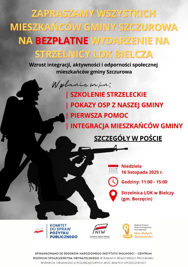 Wyjątkowe wydarzenie edukacyjno–integracyjne dla mieszkańców Gminy Szczurowa! (2 listopada 2025)
